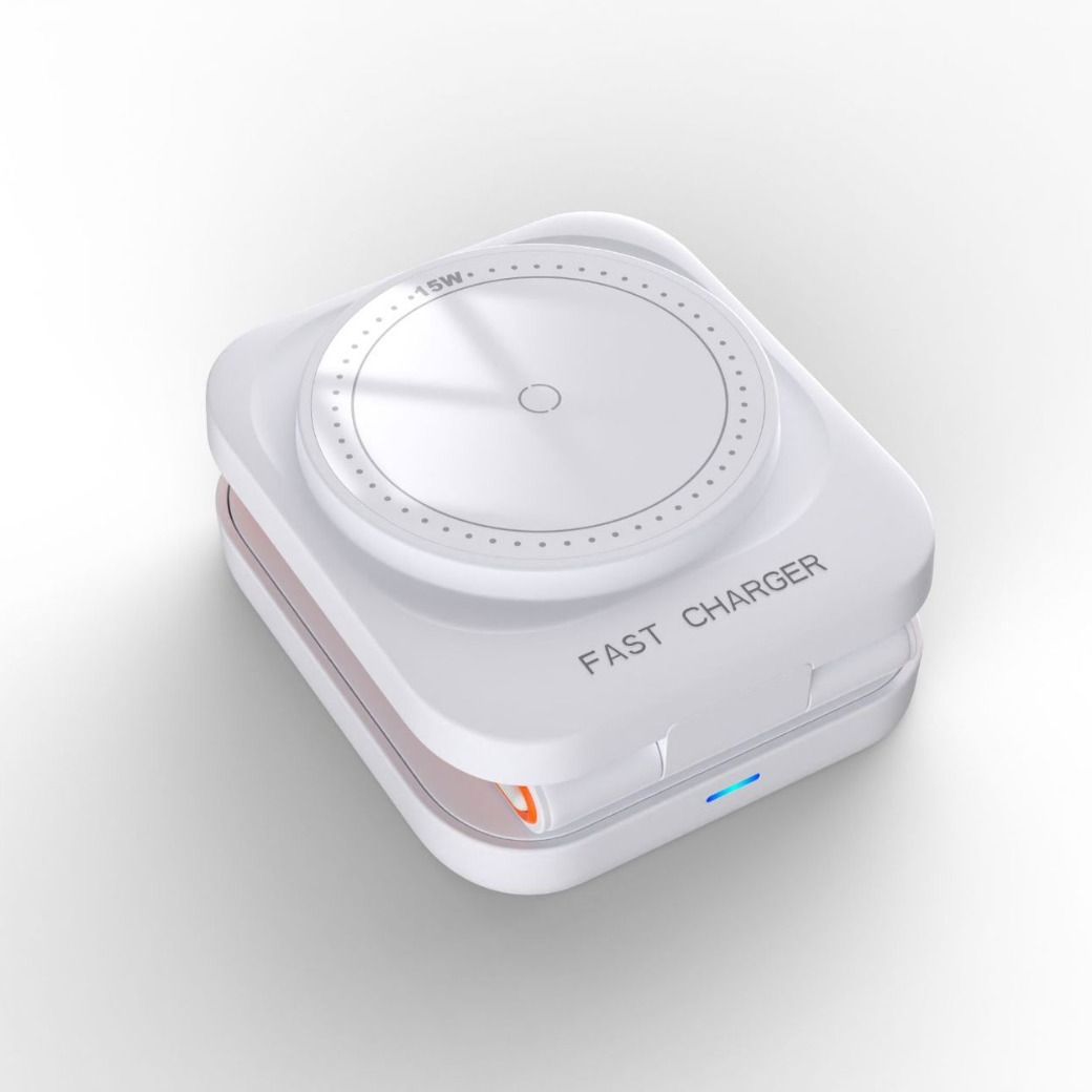 3-in-1 Folding Wireless Charger — Phone, Watch & Earbuds at Once