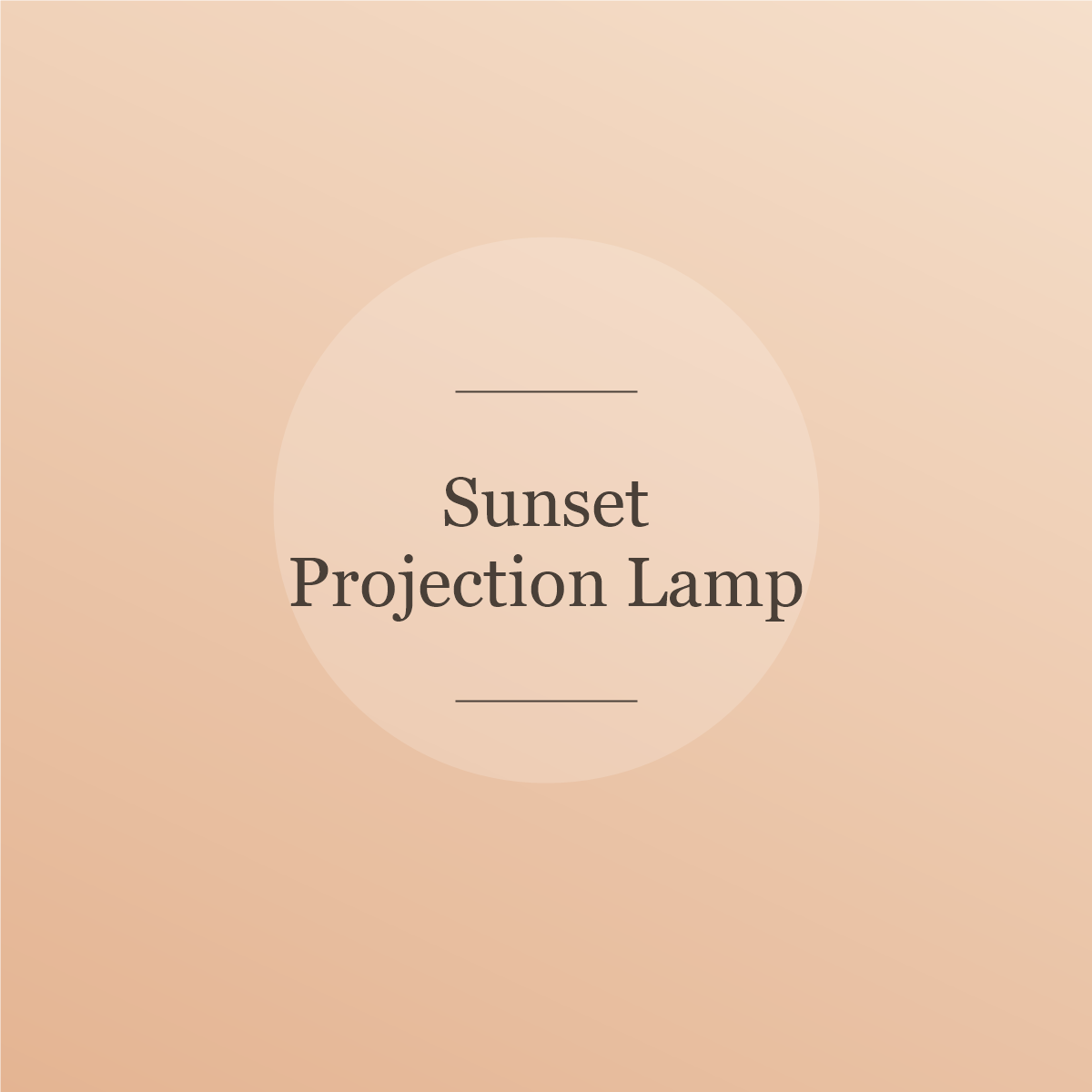 Sunset projection lamp
