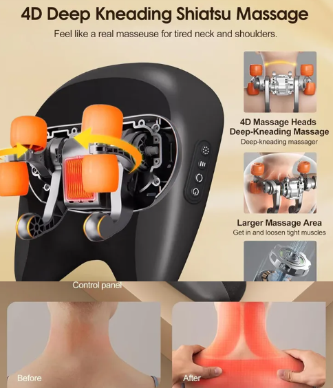 Shiatsu Neck & Shoulder Massage Pillow with Heat