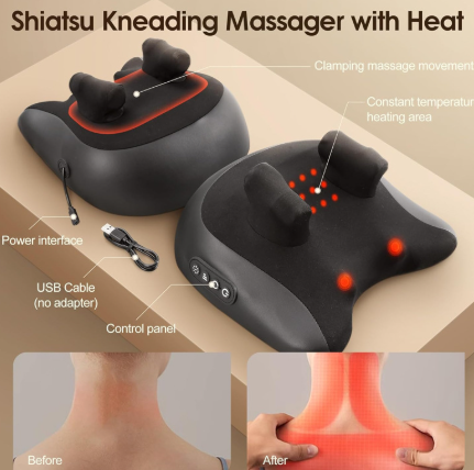 Shiatsu Neck & Shoulder Massage Pillow with Heat