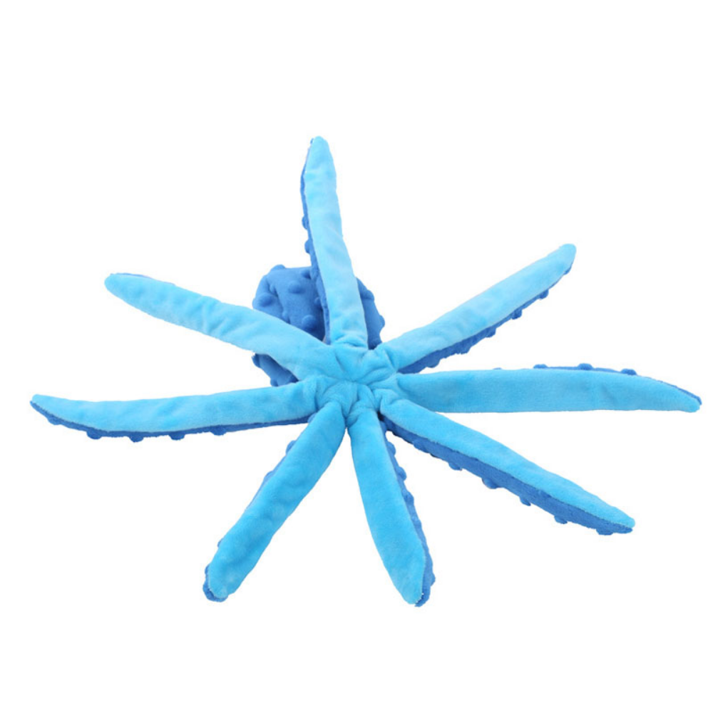 Interactive Plush Octopus Pet Toy — Bite-Resistant & Squeaky