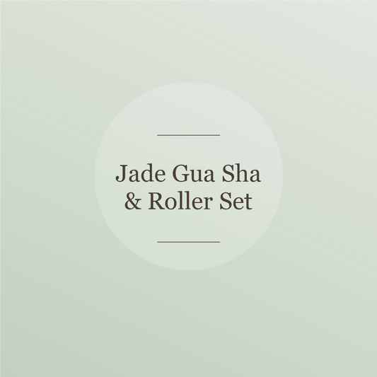 Jade gua sha and facial roller set