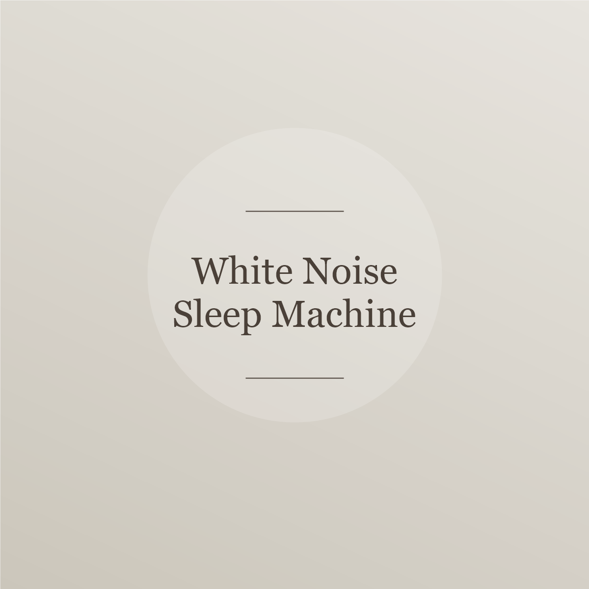 White noise sleep machine